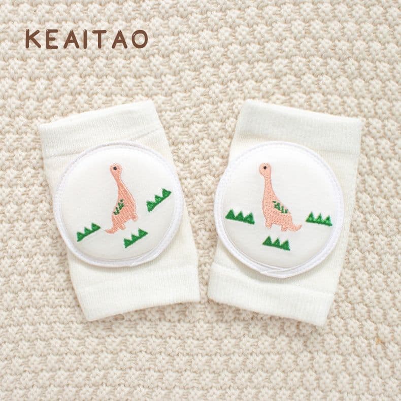 image-Cute baby knee pads for boys and girls crawling protective gear baby toddler anti-fall pure white sponge elbow pads summer thin