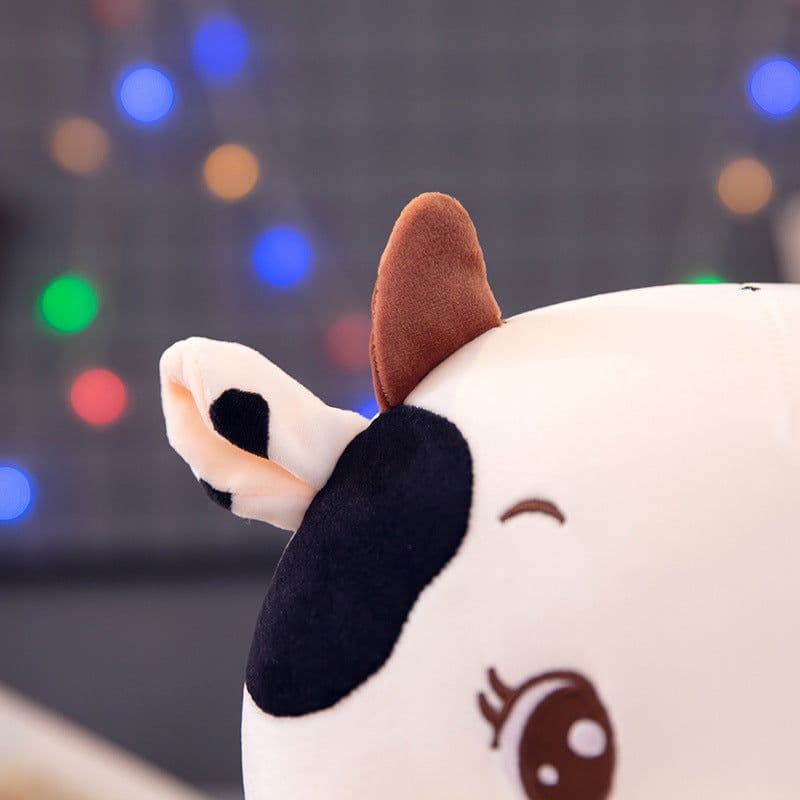 image-Soft Sitting Cow Plush Pillow Toy For Kids 65 Cm Cute