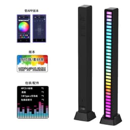 image-RGB Voice-Activated LED Strip Lamp 17-Key App Control Modern Design