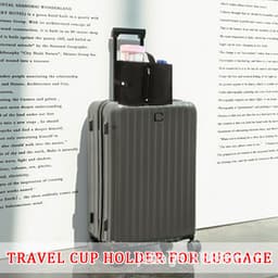 image-Portable Suitcase with Cup Holder - Travel Essentials