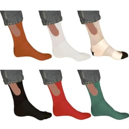 image-Socks - Black Red Stripes Cotton Mid-Tube