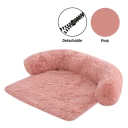image-Washable Sofa Cushion - Pink XL Pet Dog Kennel Cushion