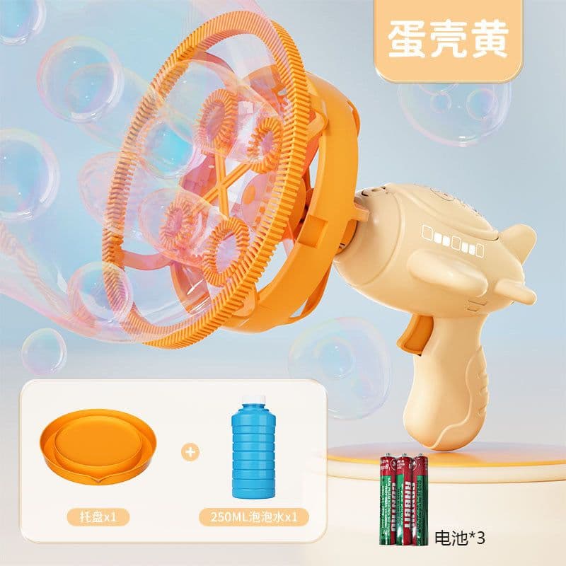 image-Dinosaur Bubble Machine - Green Electric Fan Toy