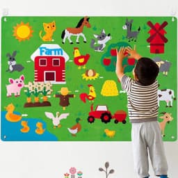 image-Montessori Space Learning Story Book Mat 103x75cm Felt Interactive
