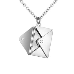 image-Titanium Steel Envelope Necklace - Custom Engraving