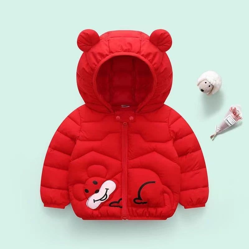 image-Desfan Kids Cartoon Hooded Coat, Thickened, 3-8 Years, Autumn Winter, Unisex