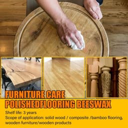 image-Beeswax Polished Wooden Floor Wax for Waterproof Protection - 80g
