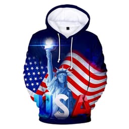 image-2022 Cross-border 3D Fashion Printing Hooded Casual Loose Round Neck Sweater 3D Trendy Casual Sweater