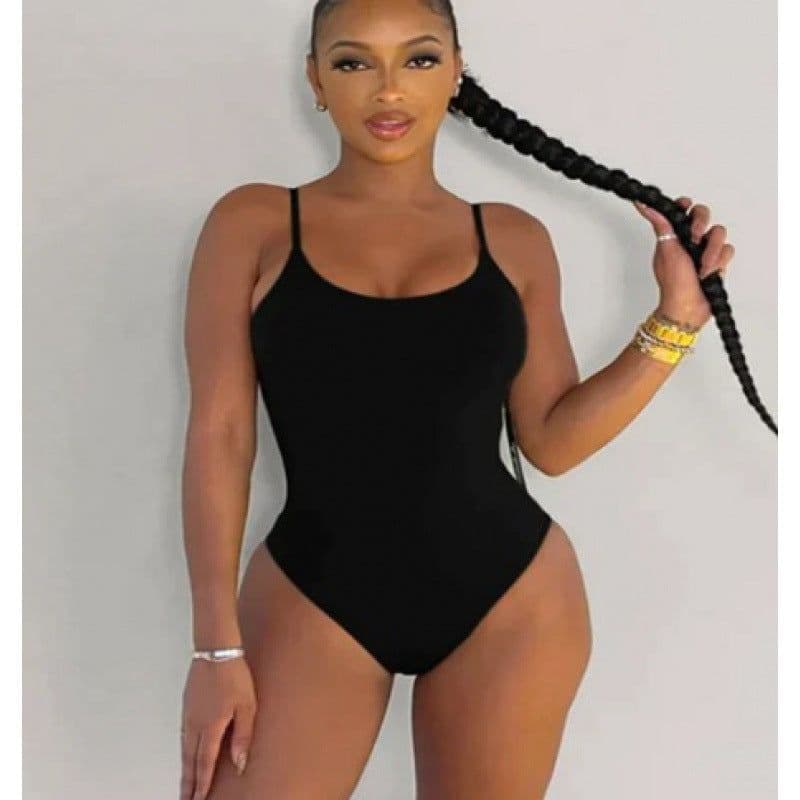 image-Women's One-Piece Swimsuit 4XL Milk Silk Solid