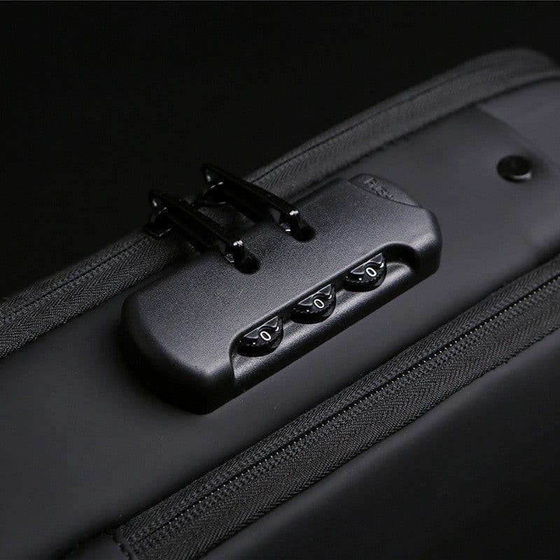 image-Men's Anti-theft Chest Bag - Gray Polyester