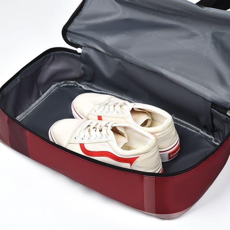 image-Sports Fitness Bag With Independent Shoe Compartment Dry Wet Separation Travel