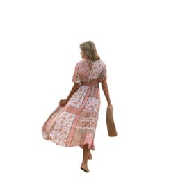 image-2022 Bohemian Printed Beach Dress Women