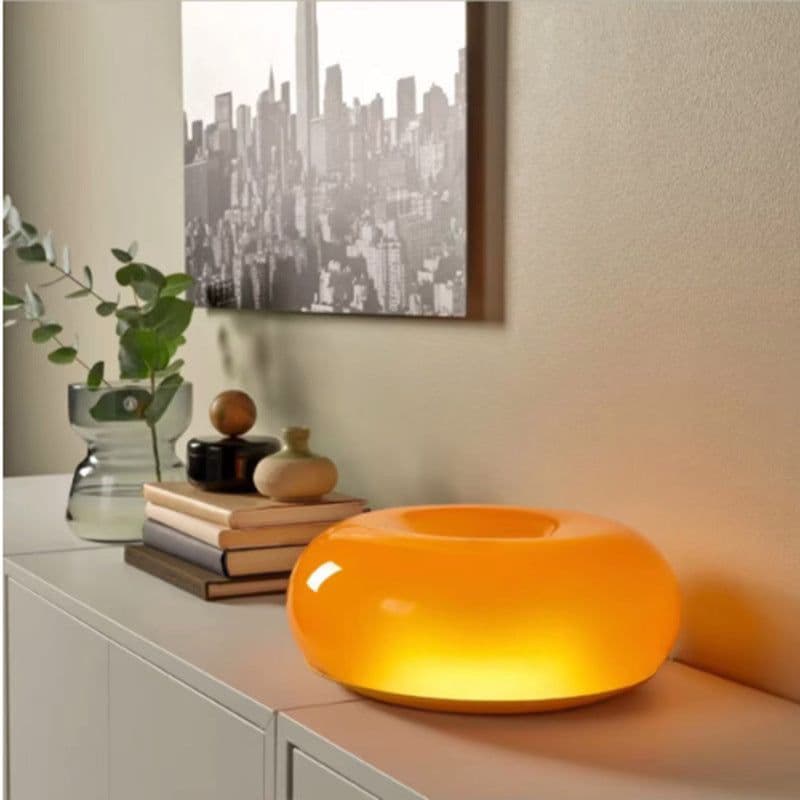 image-Nordic Internet celebrity second-hand ins Bully donut wall lamp bedroom touch orange Bauhaus bedside atmosphere table lamp