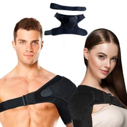 image-Cross-border sports shoulder pads adjustable left and right pressure anti-strain shoulder straps shoulder fixator ice vest shoulder pads