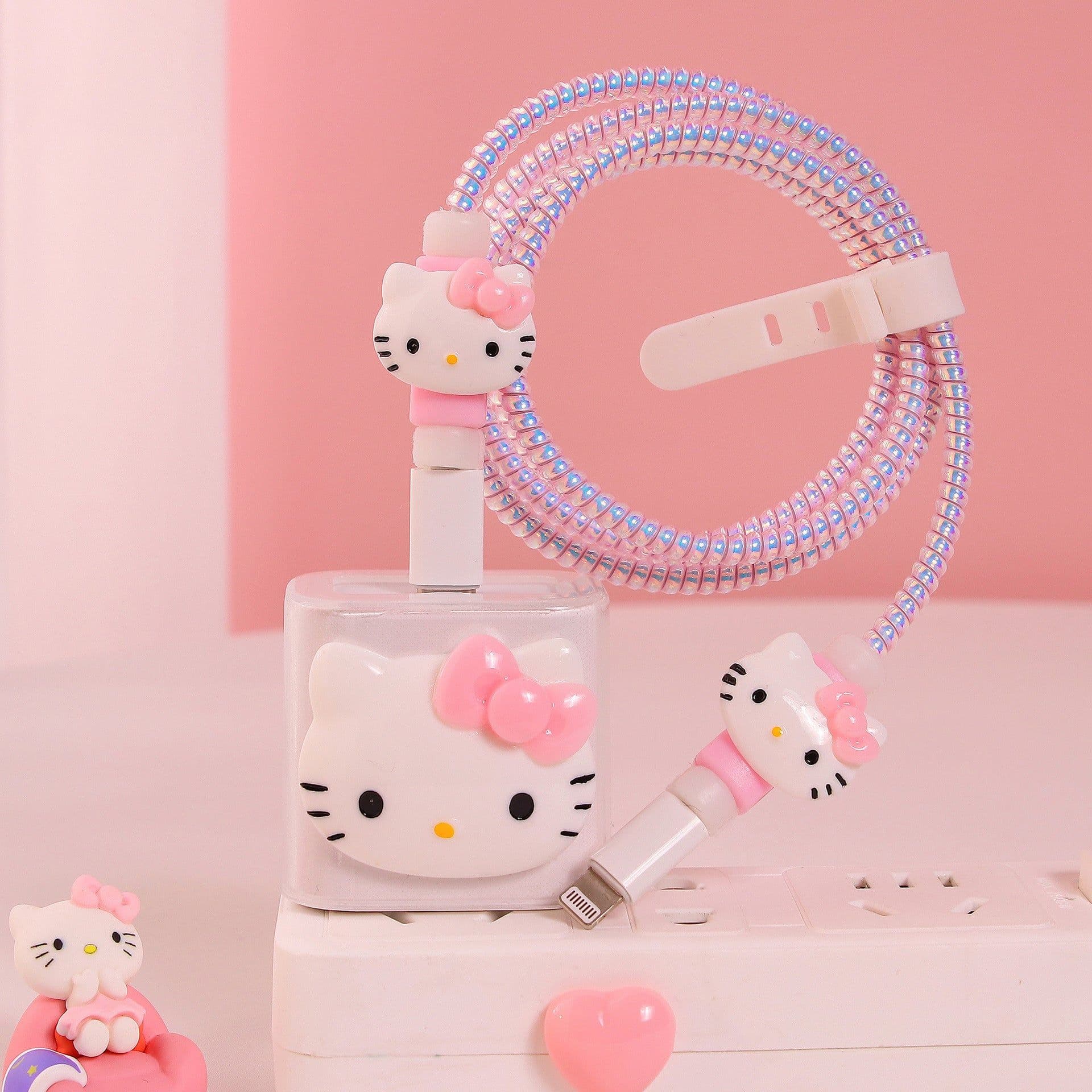 image-Girl's heart is suitable for Apple data cable protective cover ~ 20w mobile phone 11 charger head iphone13 shell ipad12