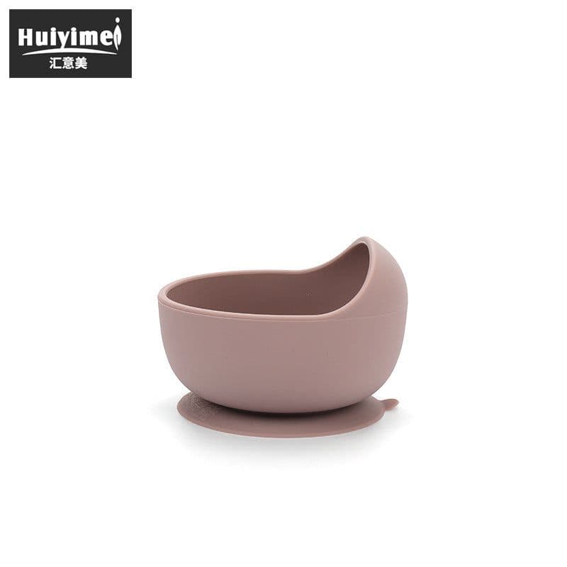 image-Leida Silicone Baby Bowl Set - Purple Anti-Fall Spoon Included