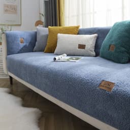 image-Velvet Sofa Cushion Cover - Sherpa Pink Nordic Plush Thick (65 characters)