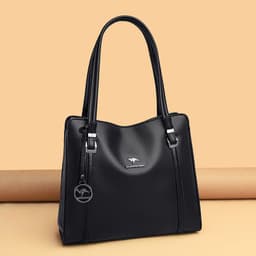 image-Women's Large Capacity Messenger PU Tote Bag Blue 2021
