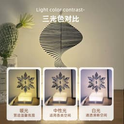 image-Chunyan JPJ Night Light Rotating Bedside Lamp