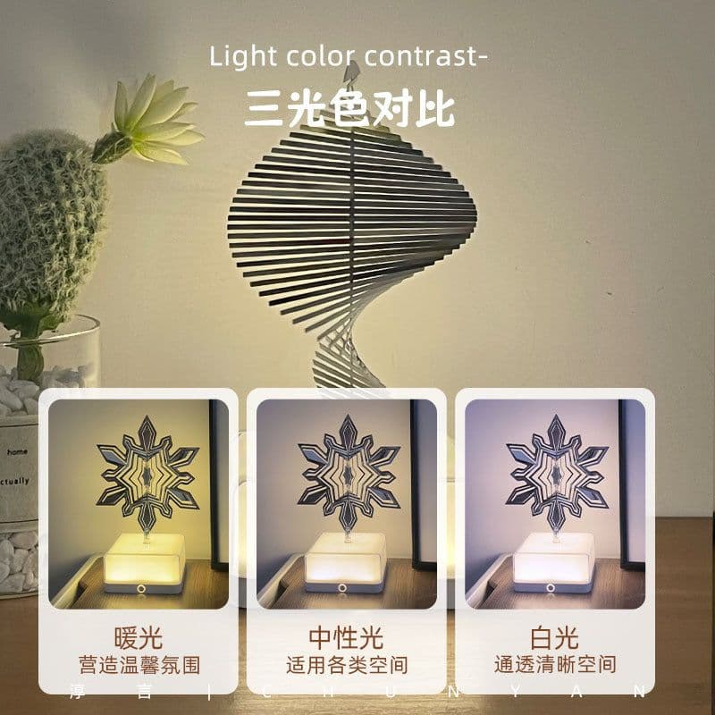 image-Chunyan JPJ Night Light Rotating Bedside Lamp