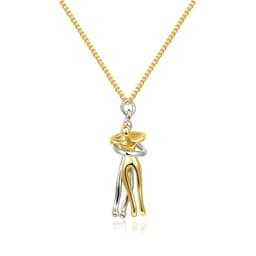 image-Two Tone Rose Gold White Hug Necklace For Women Clavicle Pendant