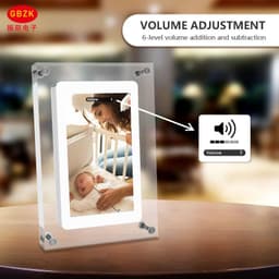 image-Amaboo 5-inch Acrylic Photo Frame - HD Video Player Transparent 2GB Storage
