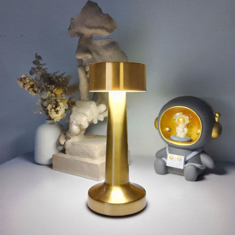 image-Nordic LED Metal Desk Lamp - Rose Gold