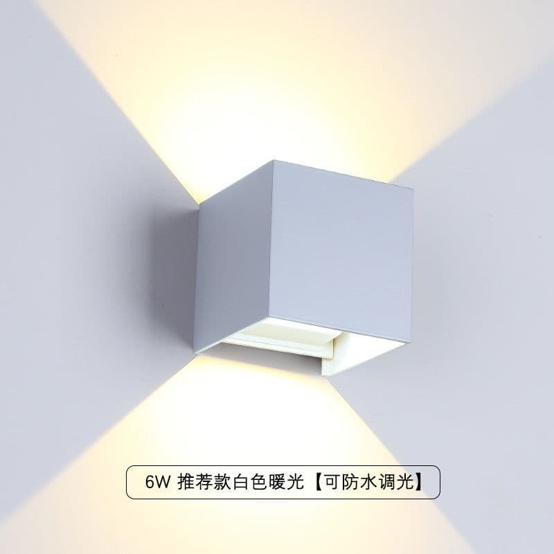 image-Solar outdoor waterproof wall light induction wall light exterior wall wiring free wall light balcony dimming wall light graffiti wall light