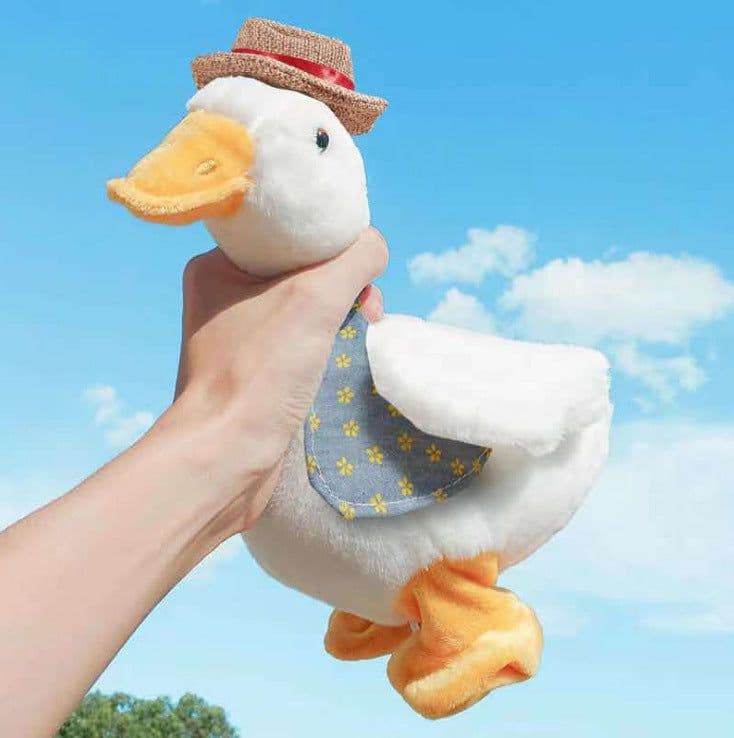 image-Manufacturers in stock Internet celebrity sand sculptures repeating ducks learn tongues, people record, sing, creative gifts, plush toys wholesale