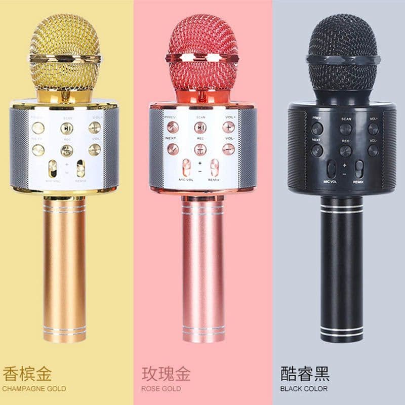 image-Wireless Bluetooth Karaoke Microphone - Silver Cardioid 5.0