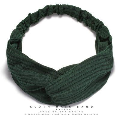 image-Korean spring and summer cross elastic headband chiffon silk headband ladies headband hair accessories sports face wash headwear wholesale