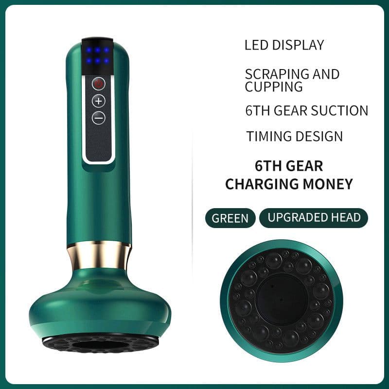 image-Electric Massage Scraper Cupping Device with USB Heating