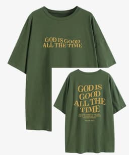 image-Women's Letter Print T-Shirt - Khaki XXL Short Sleeve