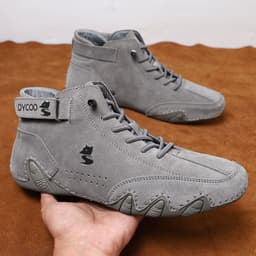 image-Cross-border popular independent station men's shoes high-top men's casual shoes shoes Dr. Ram first layer leather Martin boots men