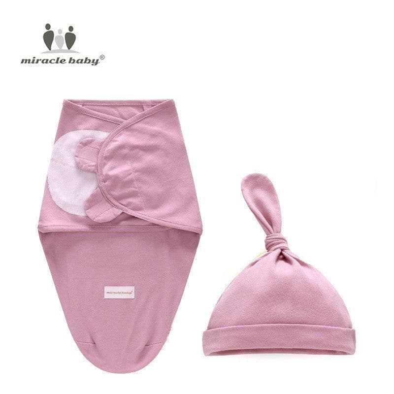 image-Miracle Baby Swaddle Wrap - Large 75*60cm Pure Cotton Newborn