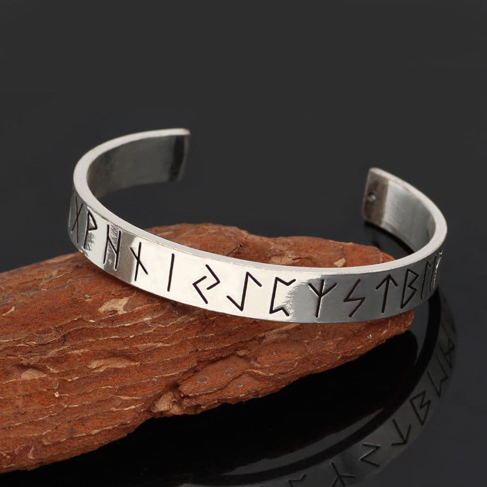 image-Nordic Mythology Viking Runes Bracelet - Stainless Steel Unisex Jewelry