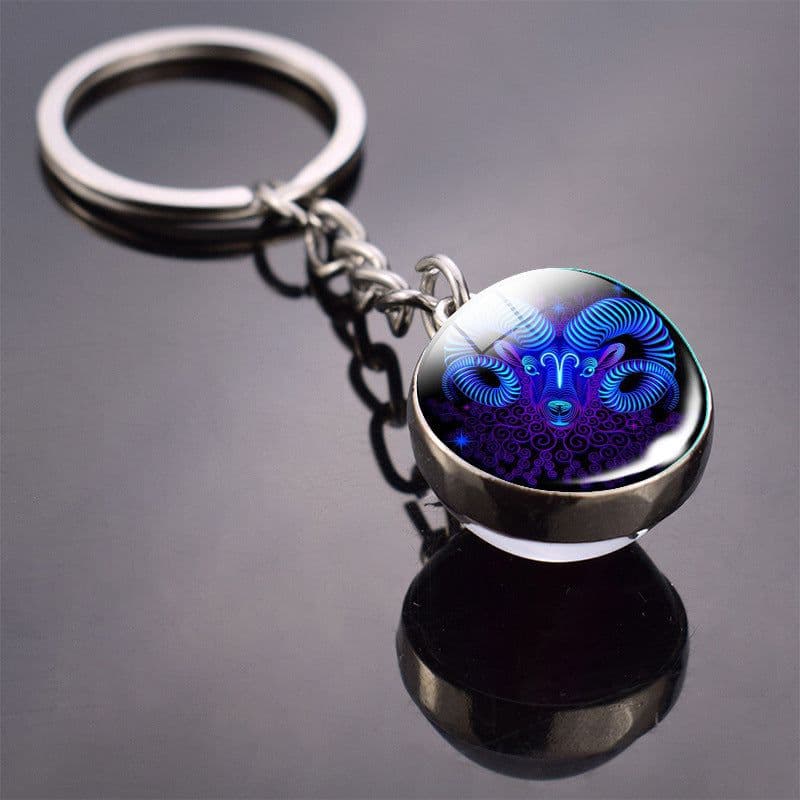 image-Constellation Keychain - Double-sided Glass Ball