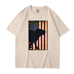 image-Men's Cartoon T-Shirt Dark Gray Cotton Short Sleeve