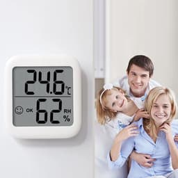 image-Large Temperature & Humidity Meter Hygrometer LCD Indoor Baby Room Thermometer