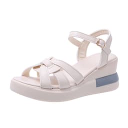 image-Roman PU Sandals Women Off White 42 Casual Platform
