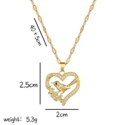 image-Titanium Steel Diamond Necklace - Women's Clavicle Chain