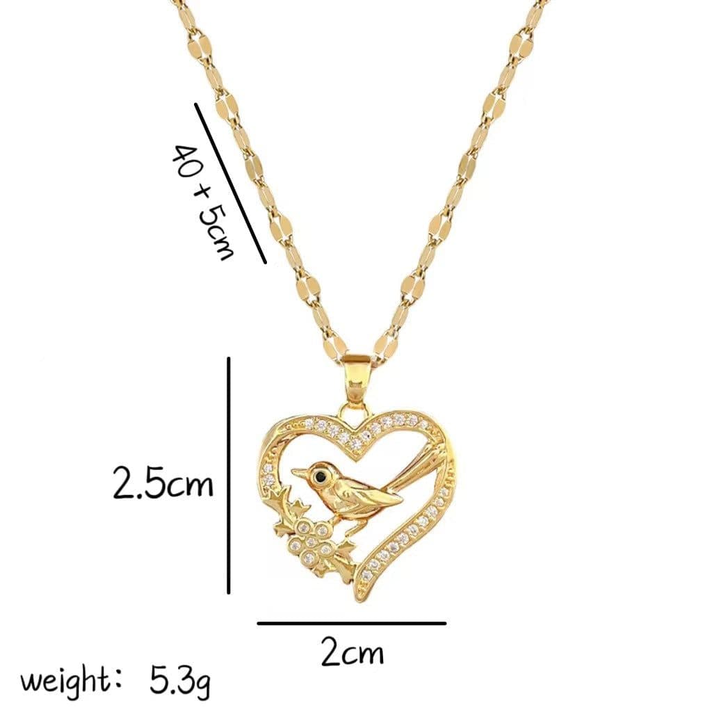 image-Titanium Steel Diamond Necklace - Women's Clavicle Chain