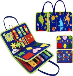 image-Busy Board Felt Dressing Buckle Learning Toy - Kids 4-6