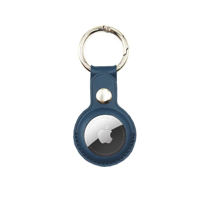 image-Aikefei AirTag PU Leather Keychain Case - Gold, In Stock