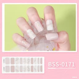 image-Cross-border 2023 European and American Gel Nail Sticker Waterproof 3D Bronzing Flower UV Phototherapy Semi-curing Nail Sticker Wholesale