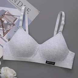 image-Girls Gather Bra Wireless Thin Cup - Light Grey 38/85AB