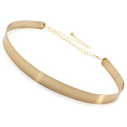 image-Women's Metal Waist Chain Belt - Silver Hollow 3.5cm