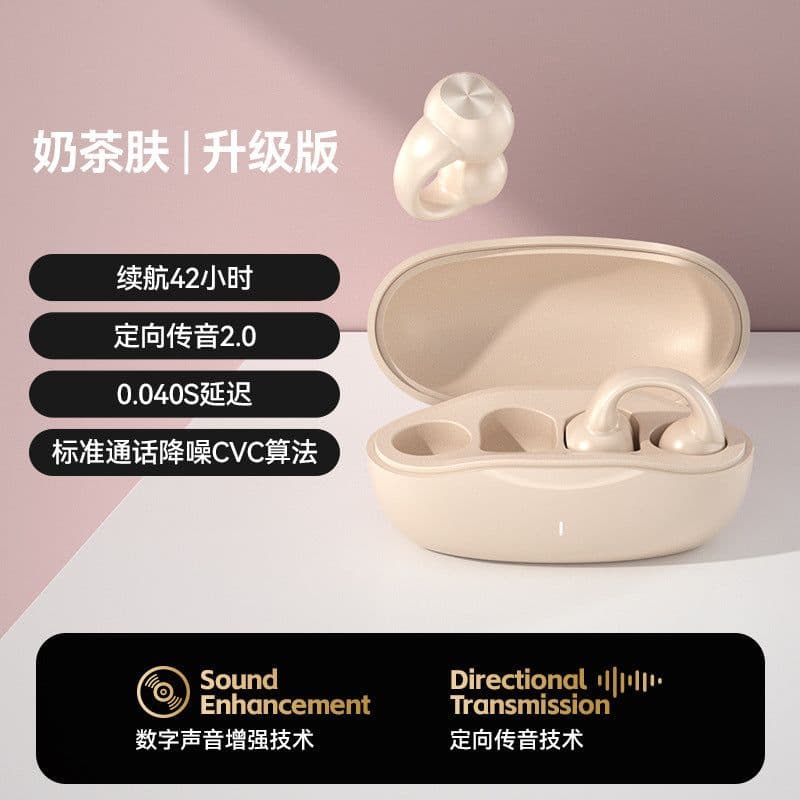 image-Wireless Bluetooth Sports Headset J01 - Ear Clip Type, IPX5 Waterproof, 8+ Hours Battery