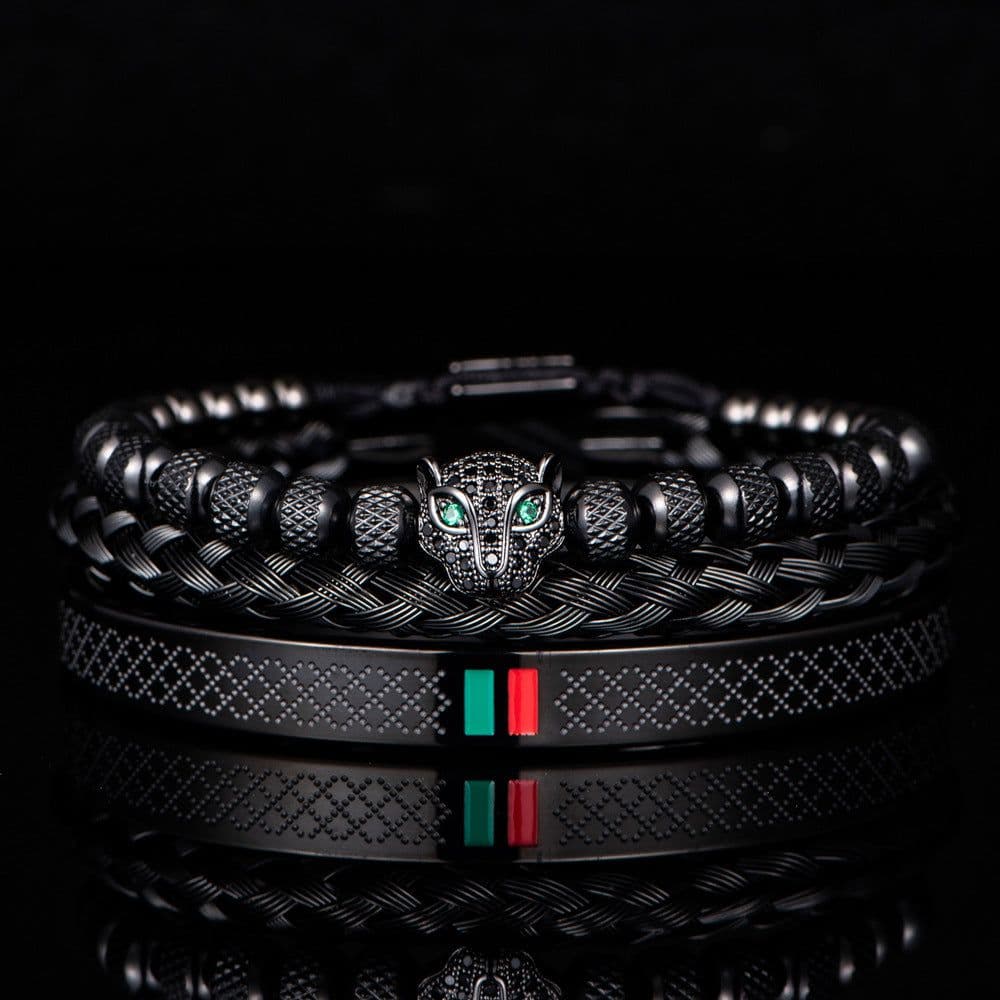 image-Morooki Stainless Steel Bracelet Set - Gold