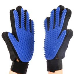 image-Silicone Cat Dog Bath Gloves - Sky Blue Hair Removal Brushes